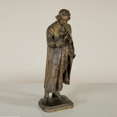 The bronze statue of Cesare Beccaria