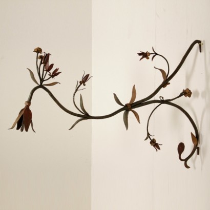 Wall sconce in wrought iron