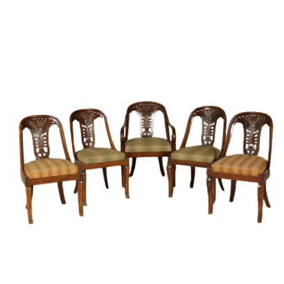 Group four chairs and armchair restoration