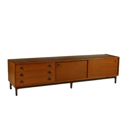 sideboard, sideboard anni 60, sideboard vintage, sideboard di design, design italiano, sideboard design italiano, sideboard di modernariato, sideboard in teak, sideboard ad ante scorrevoli, ante scorrevoli, di mano in mano