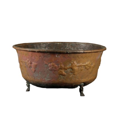 basin, antique basin, copper basin, antique basin, embossed copper, chiseled copper, basin 900, large basin, {* $ 0 $ *}, anticonline