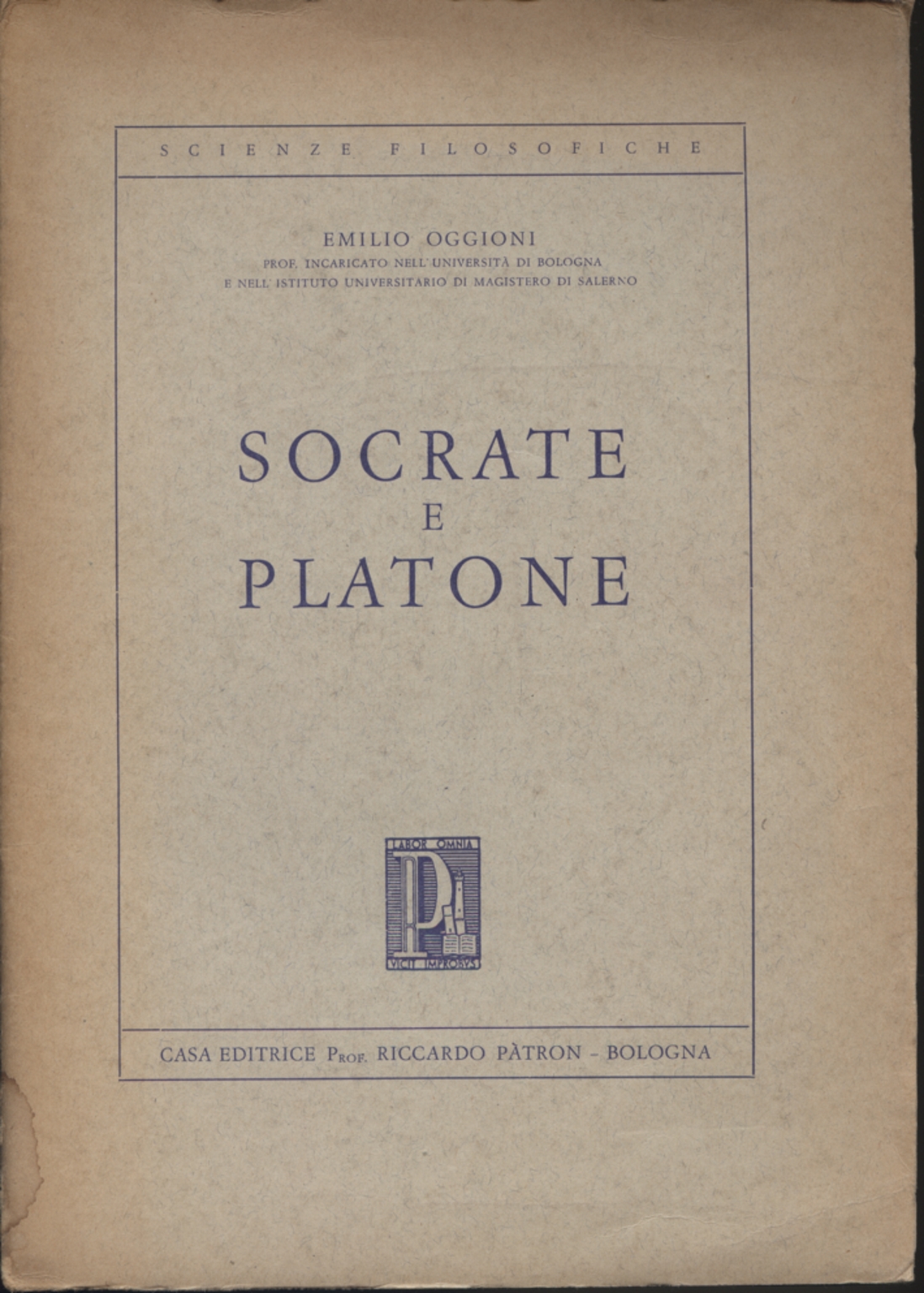 Socrate e Platone, Emilio Oggioni