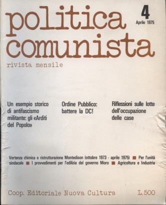 Politica comunista n.4 aprile 1975