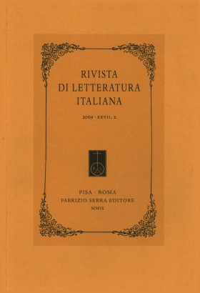 Rivista di letteratura italiana 2009,XXVII,2