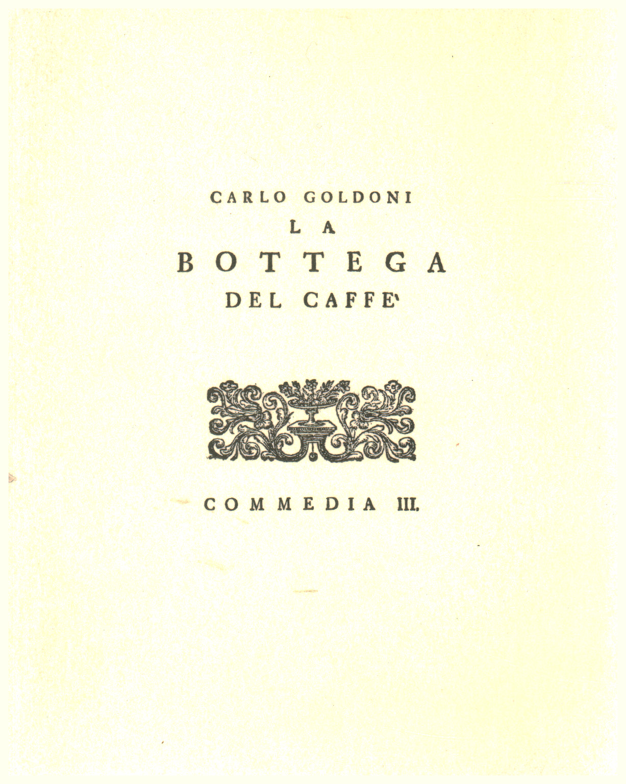 Le café-Carlo Goldoni