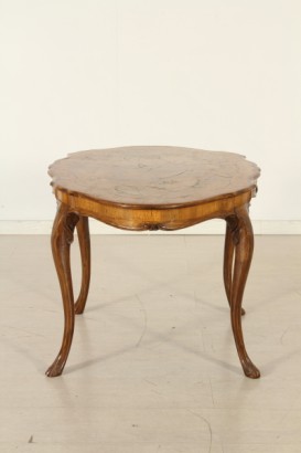 Coffee table in burl