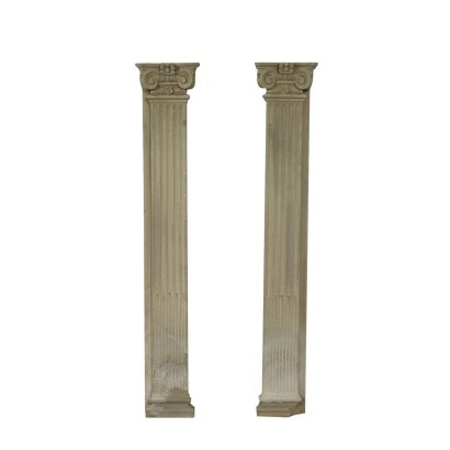 Paar Pilaster Renaissance Sandstein Italien XVI Jhd