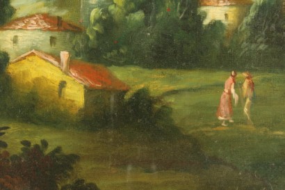 Kunst des 20. Jahrhunderts, klassische Landschaft, Öl auf Leinwand, 900