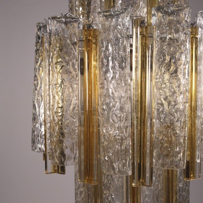 Lamp Metal Blown Glass 1960s 1970s