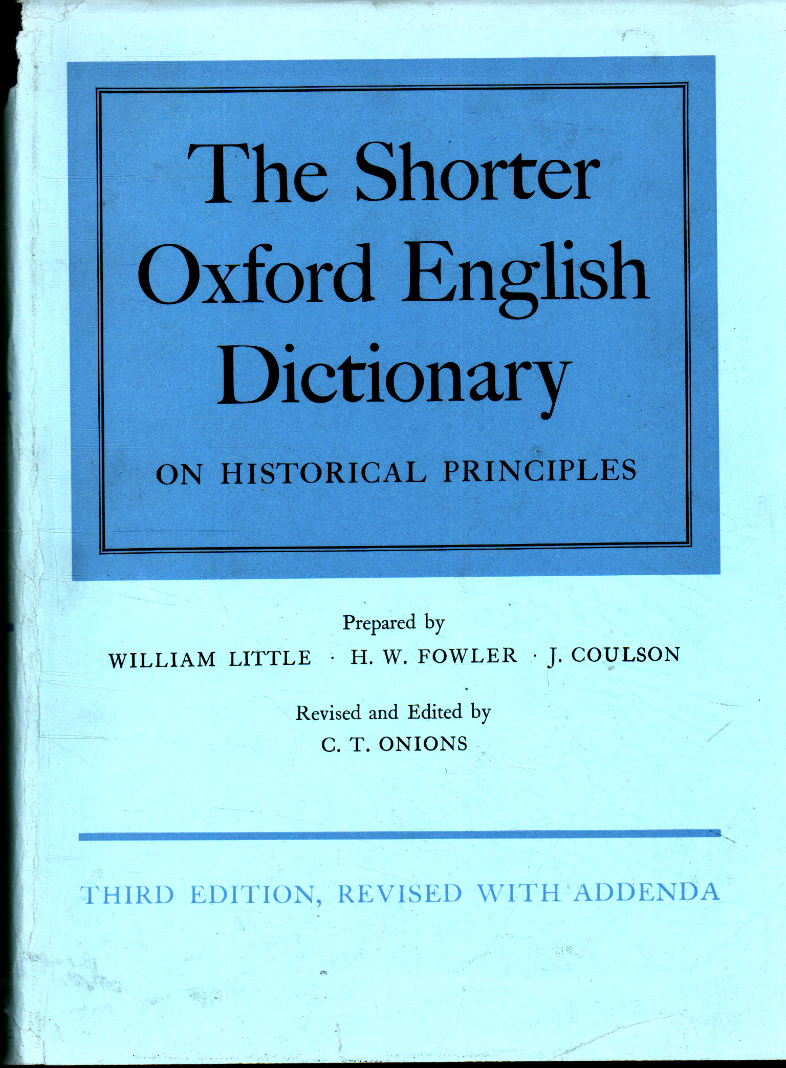 The Shorter Oxford English Dictionary on