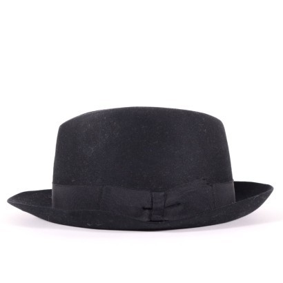 Vintage Black Borsalino Hat Italy