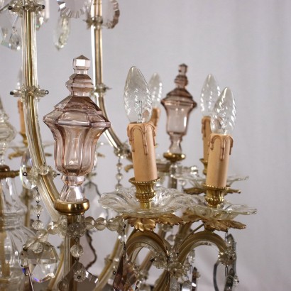 antigüedades, candelabro, candelabros antigüedades, candelabro antiguo, candelabro italiano antiguo, candelabro antiguo, candelabro neoclásico, candelabro del siglo XIX, bronce dorado y vidrio Mo