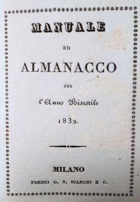 Manuale ed almanacco per l'Anno