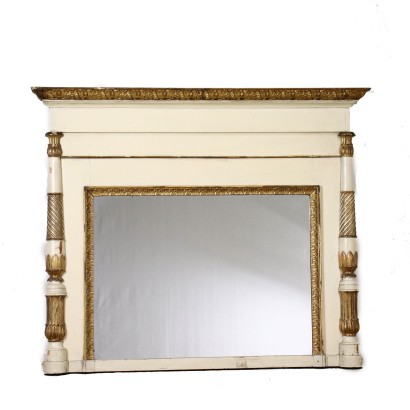 Restoration Fireplace Wood Italy XIX Century