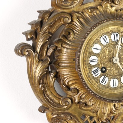 Rococo Style Wall Clock Bronze Italy XIX Century