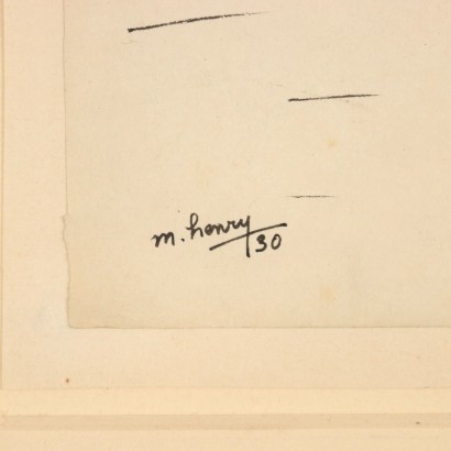 M. Henry Tusche auf Papier Frankreich 1930