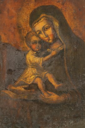 Madonna con Bambino su ardesia