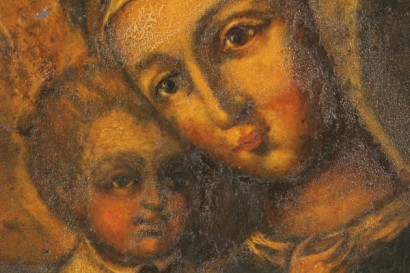 Madonna con Bambino su ardesia