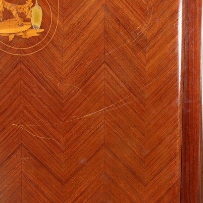 Bar Cabinet Veneered Wood Brass Maple Italy 1950s
