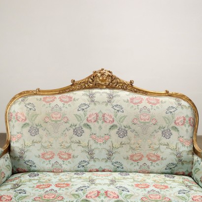 antigüedades, sofas, sofas antiguos, sofas antiguos, sofas italianos antiguos, sofa antiguo, sofa neoclasico, sofa siglo XIX, sofa estilo Neo-Rococo