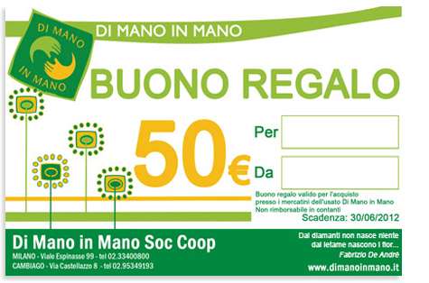 Buoni regalo Di Mano in Mano