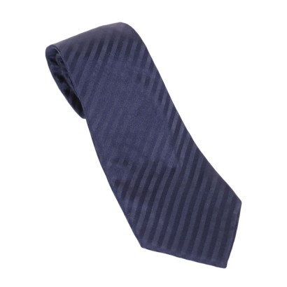 Emporio Armani Striped Blue Tie Silk Italy Milan