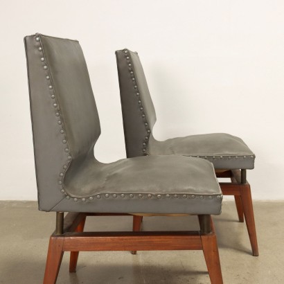 Groupe de 6 Chaises Acajou Argentine Années 1950