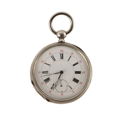 antiquariato, orologio, antiquariato orologio, orologio antico, orologio antico italiano, orologio di antiquariato, orologio neoclassico, orologio del 800, orologio a pendolo, orologio da parete,Orologio da Tasca in Argento