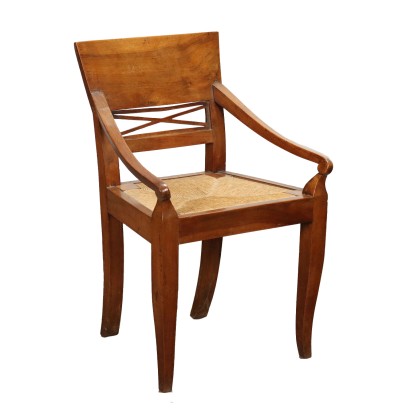 Chaise Directoire Noyer Italie XVIIIe-XIXe Siècle
