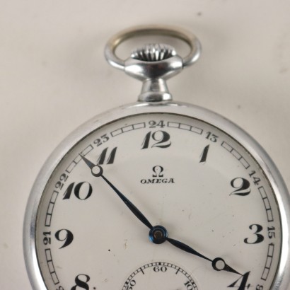 Omega Taschenuhr Stahl Schweiz XX Jhd