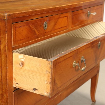 Commode Néoclassique Merisier Italie XVIIIe-XIXe Siècle