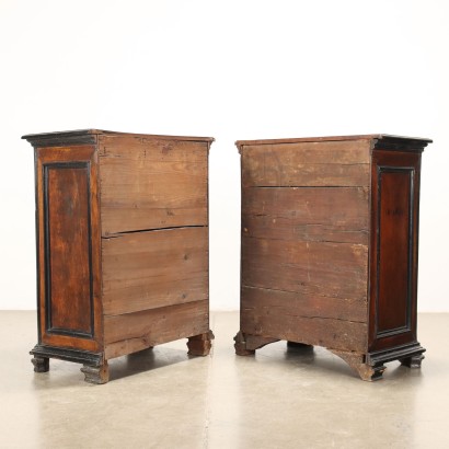 Pair of Baroque Cabinets Walnut Italy XIX Century