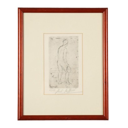 art, art italien, peinture italienne du XXe siècle,Estampe par Ardengo Soffici ,Figure avec tambourin,Ardengo Soffici,Ardengo Soffici,Ardengo Soffici