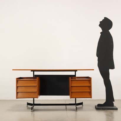 Bureau Vintage Teck Italie Années 1960