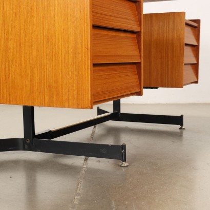 Writing Desk Teak Veneer Italy 1960s