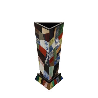Dreieckiger Vase Harte Steine aus der 1970er-1980er Jahre