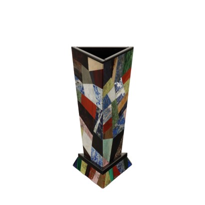 moderne Kunst, Design moderne Kunst, Vase, moderne Kunstvase, moderne Kunstvase, italienische Vase, Vintage-Vase, 60er-Jahre-Vase, 60er-Jahre-Design-Vase, Vase mit Halbedelsteinen