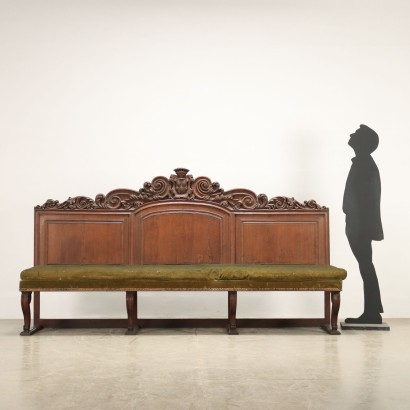 Pair of Neo-Renaissance Benches in Carved Wood from the XIX Century