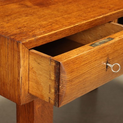 Writing Desk Oak Veneer Italy 1940s-1950s