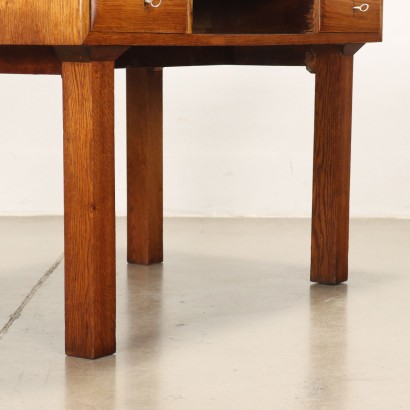 Writing Desk Oak Veneer Italy 1940s-1950s