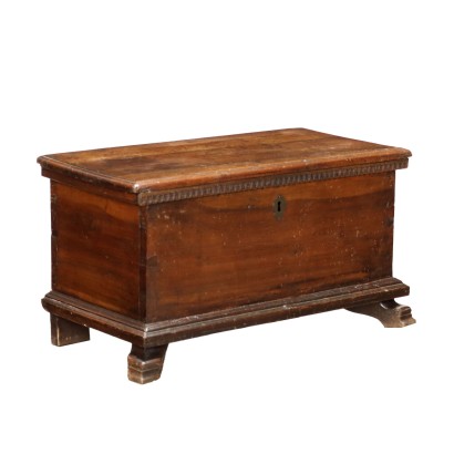 Coffre Ancien Noyer Italie XVIIIe Siècle