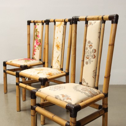 Stühle Design Fabrizio Smania Italien 1980er Jahre Bambus Holz