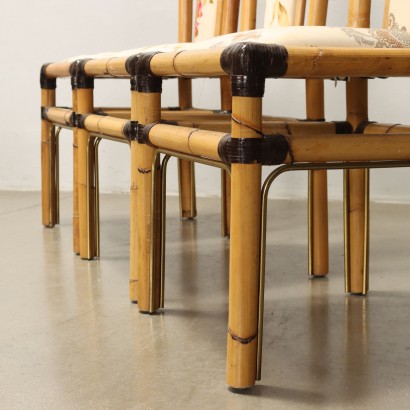 Stühle Design Fabrizio Smania Italien 1980er Jahre Bambus Holz