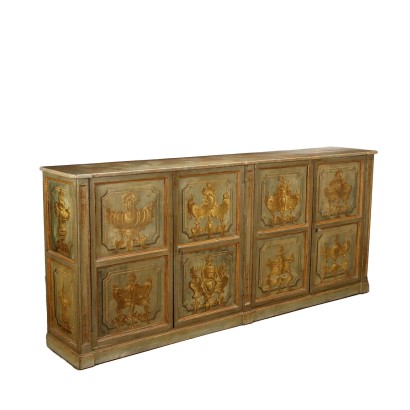 antiquariato, credenza, antiquariato credenza, credenza antica, credenza antica italiana, credenza di antiquariato, credenza neoclassica, credenza del 800,Grande Credenza in Legno Laccato