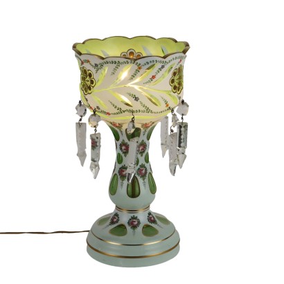 Ancient Table Lamp Bohemian Crystal Cezchoslovakia XX Century