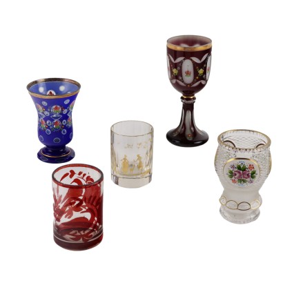 Group of 5 Glasses Europe XIX-XX Century