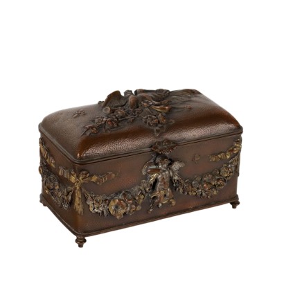 Ancient Jewelry Box in Copper from the XIX-XX Century