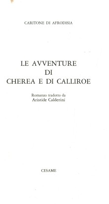 Le avventure di Cherea e di Calliroe