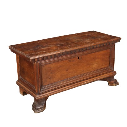 Ancient Chest in Walnut Carved Frame from the XVIII Century