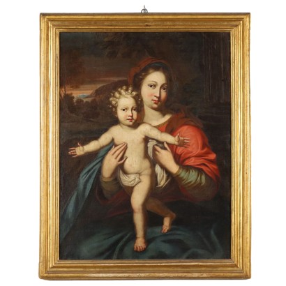 arte, arte italiana, pittura antica italiana,Dipinto Madonna con Bambino